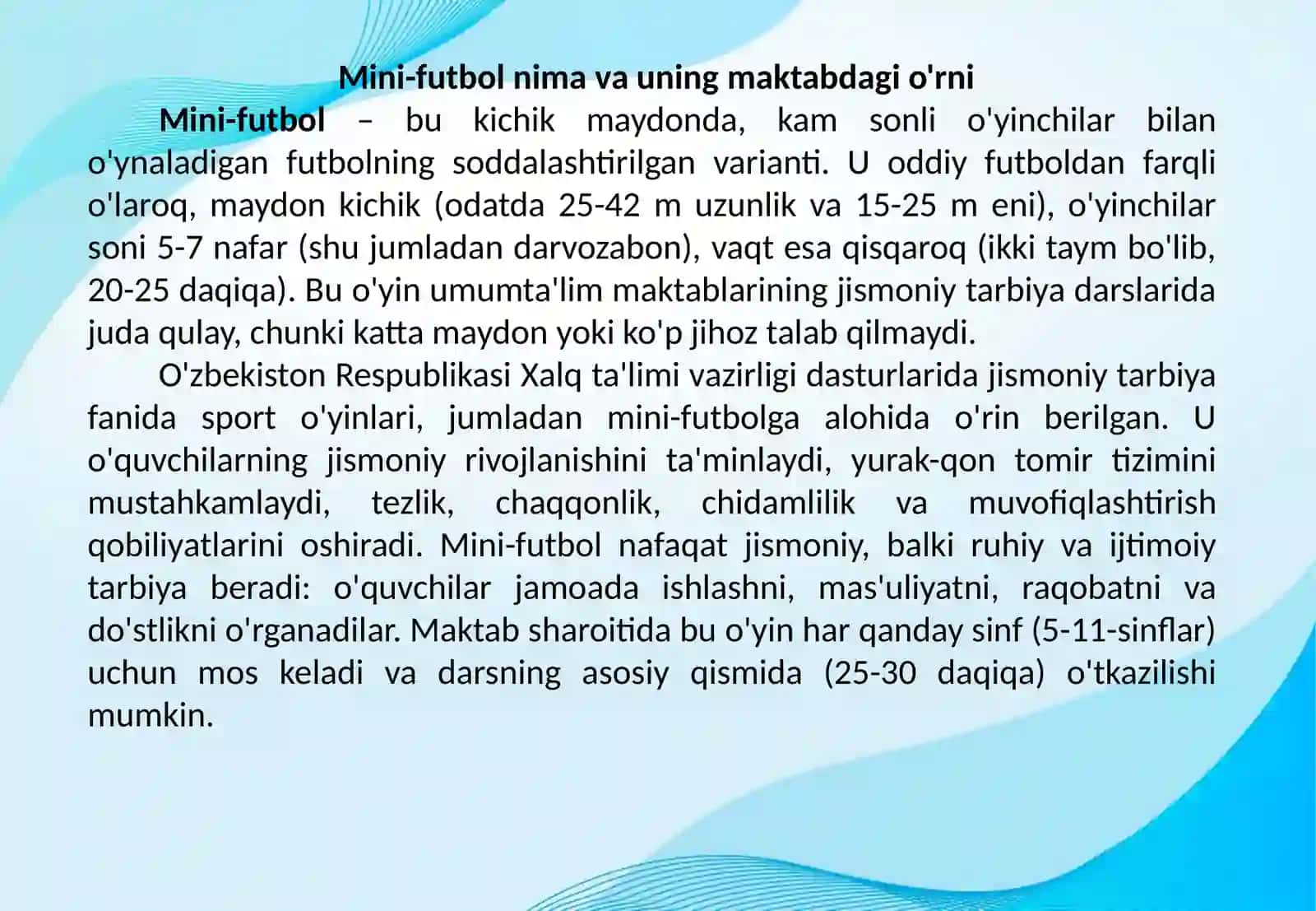 Mini-futbolning tarixi va rivojlanishi 2