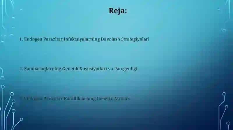 Endogen Parazitlar Kasalliklari, Zamburuģlat Genetikasi 2