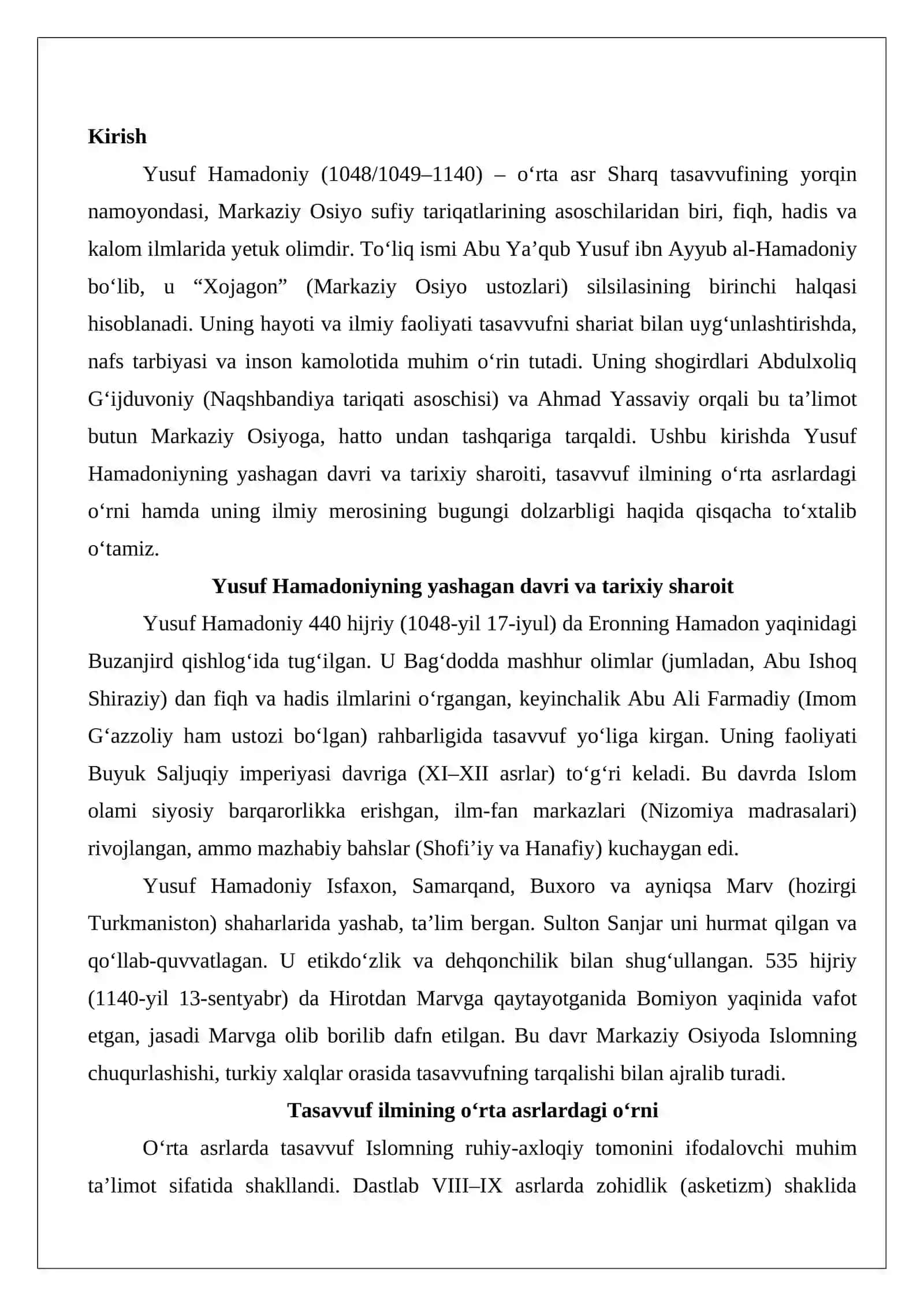 Yusuf Hamadoniy (1048/1049–1140) 2