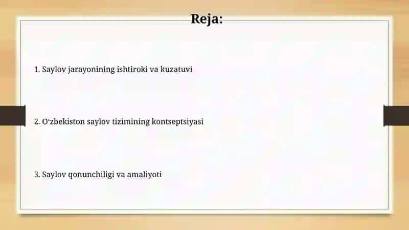 Oʻzbekiston Saylov tizimi tushunchasi 2