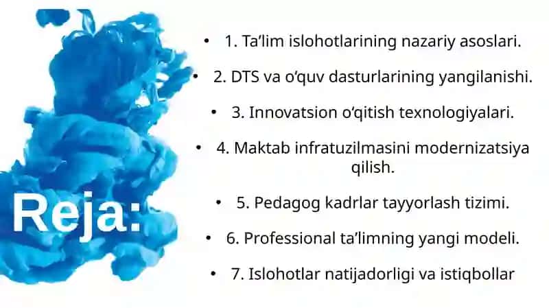 Ta'lim islohotlarining nazariy asoslari 2