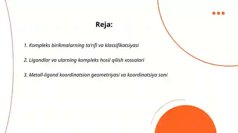 Kompleks birikmalar-biologik faol birikmalar 2