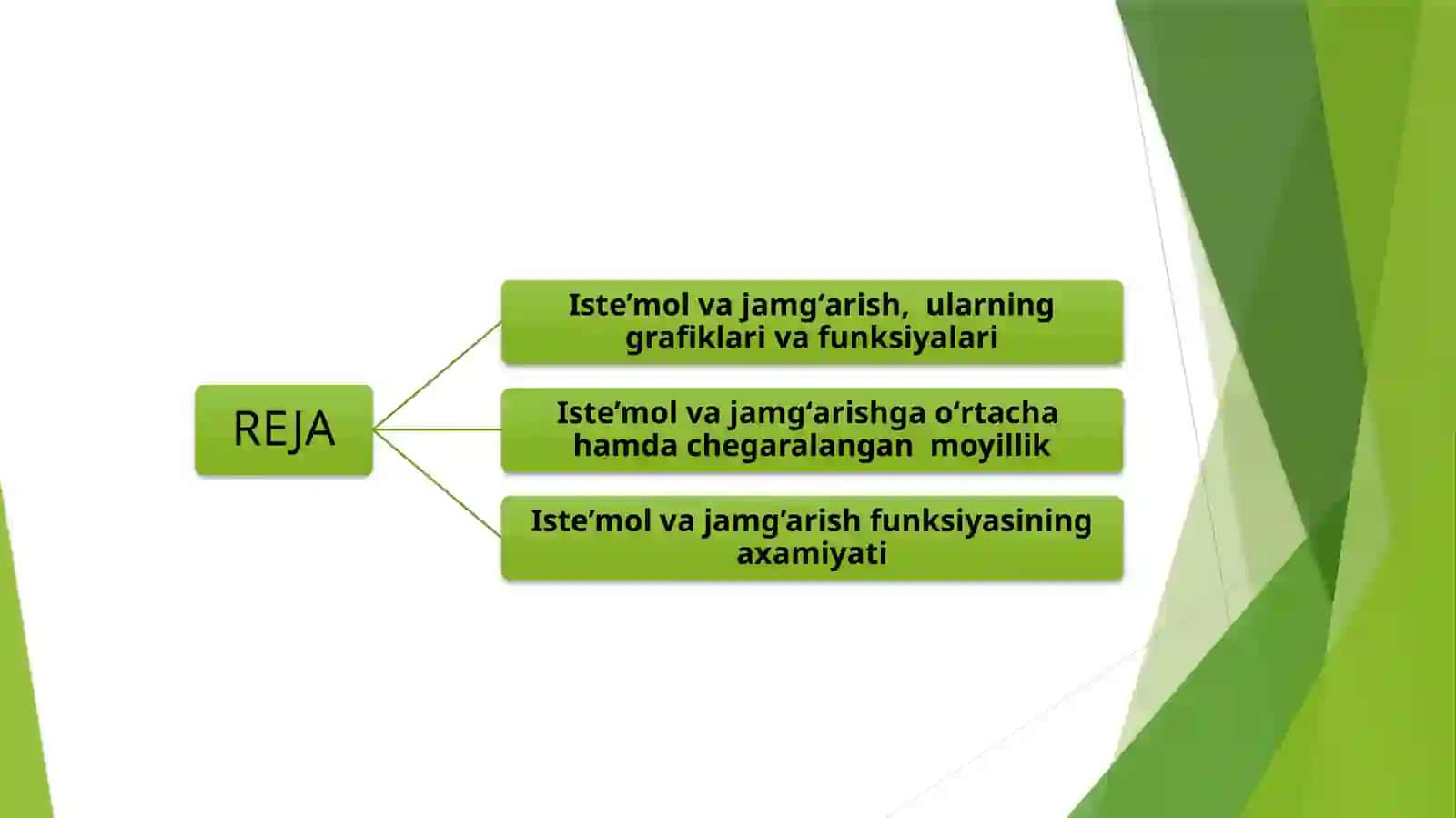 Iste’mol va jamg’arish funksiyalari 2