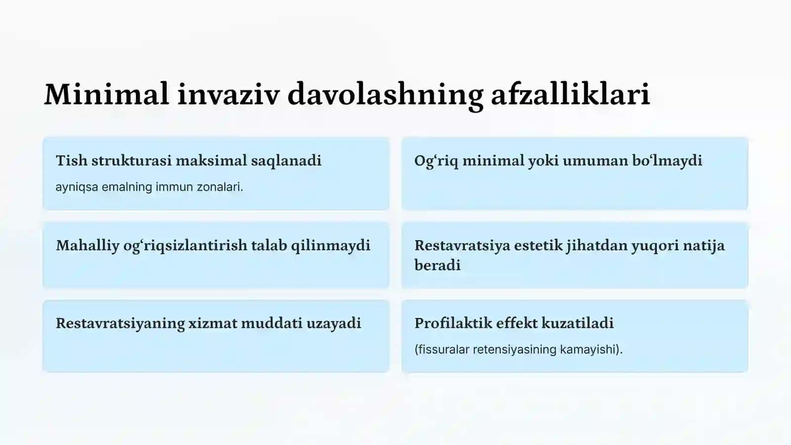 Kariesni davolashda minimal invaziv aralashuv 2