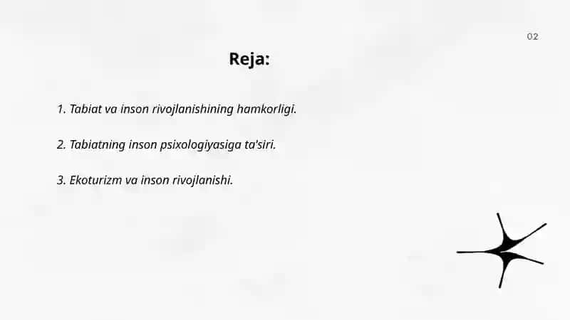 Tabiatning inson rivojlanishiga ta'siri 2