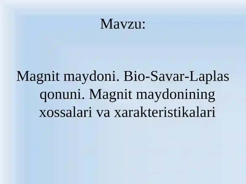 Magnit maydoni 2