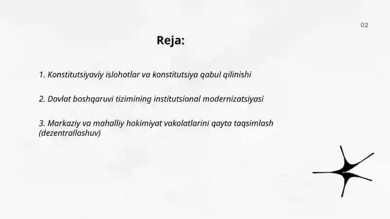Konstitutsiyaviy islohotlar va konstitutsiya qabul qilinishi 2