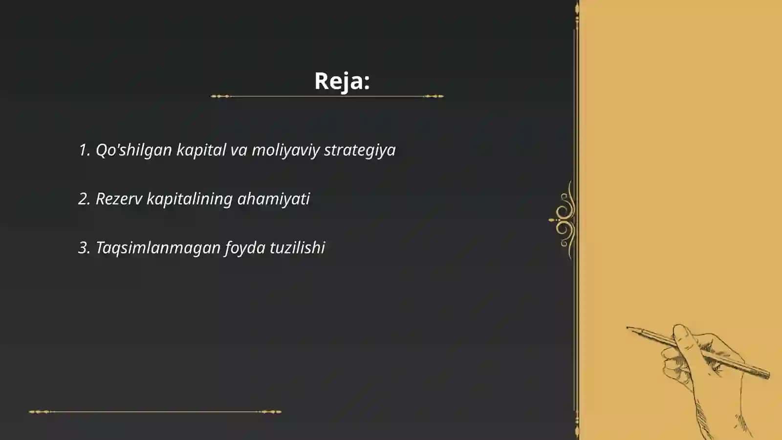 Qo'shilgan kapital va moliyaviy strategiya 2
