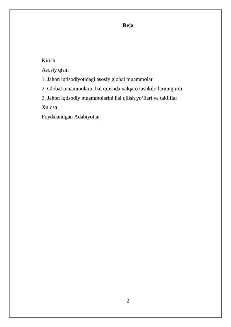DAVLATNING IQTISODIY SIYOSATI REFERAT 2