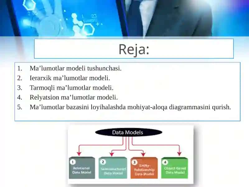 Ma'lumotlar bazasi modellari va mohiyat-aloqa modeli 2