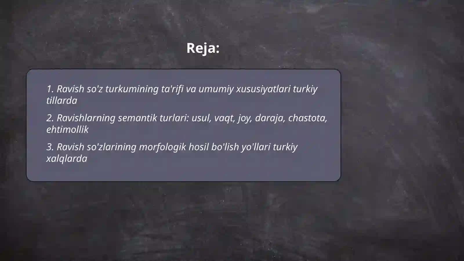Ravish so'z turkumi 2