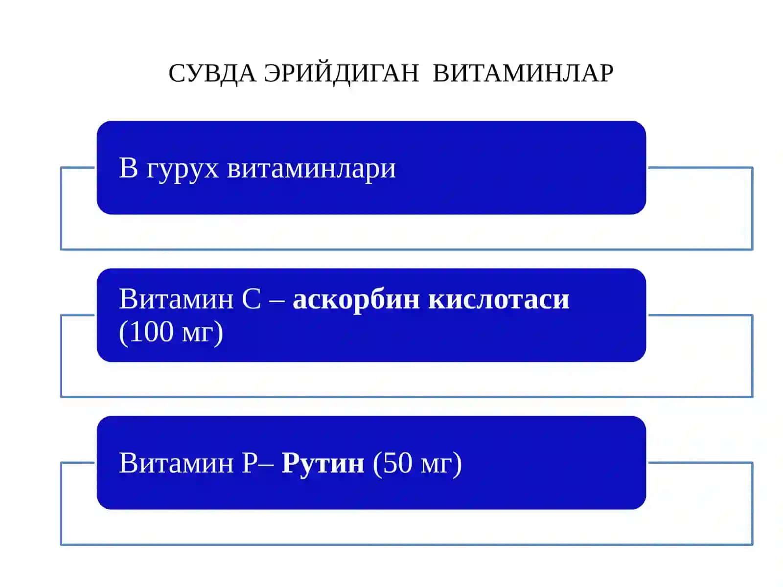 В ГУРУХ ВИТАМИНЛАРИ Vitamin preparatlari 2