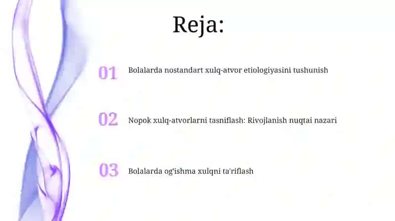 Bolalarda Deviatsiya Xulqini Ta'riflash 2