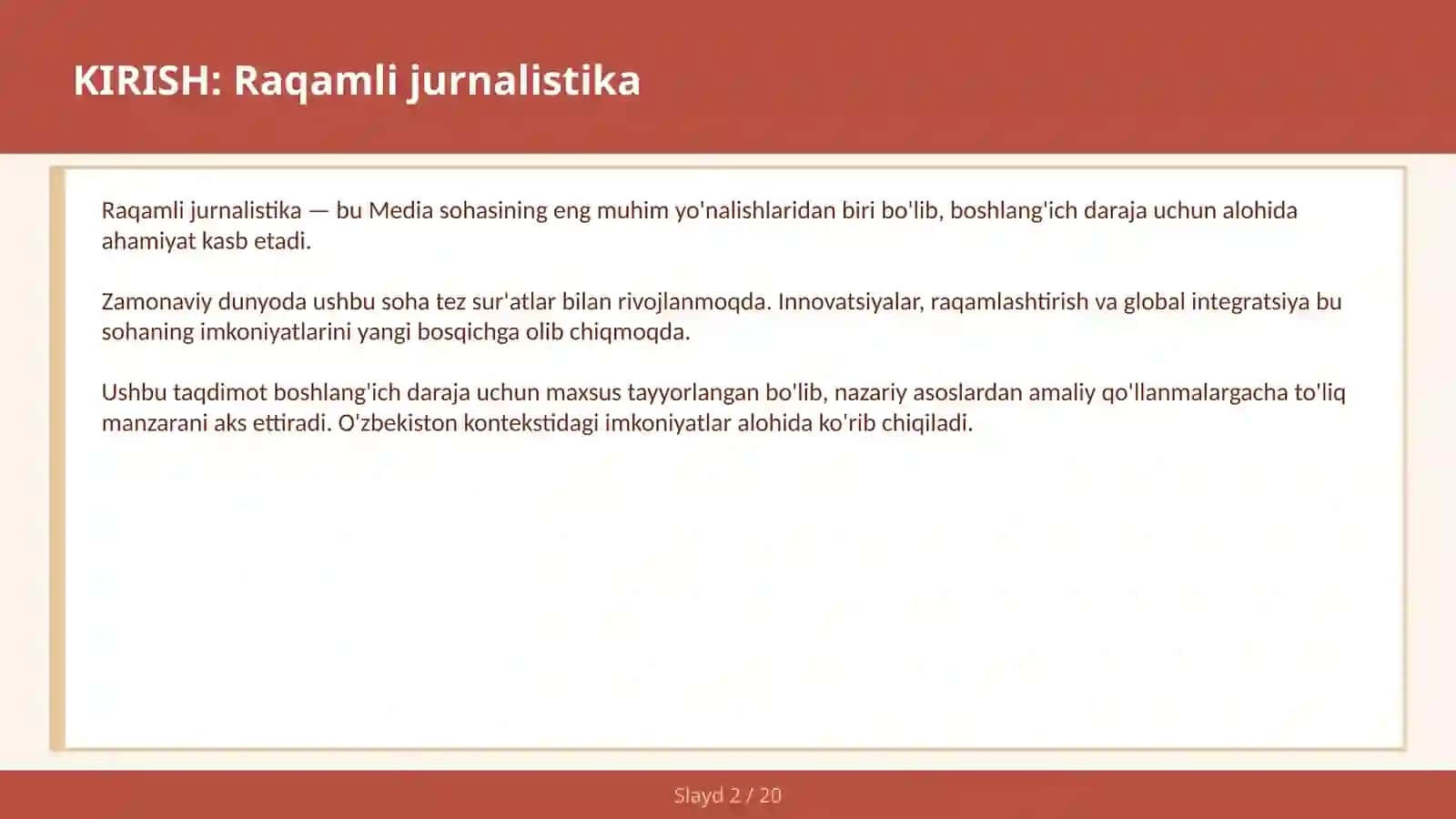Raqamli Jurnalistika 2