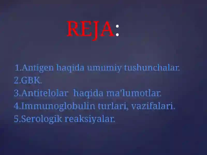 Antigenlar va Antitelolar 2