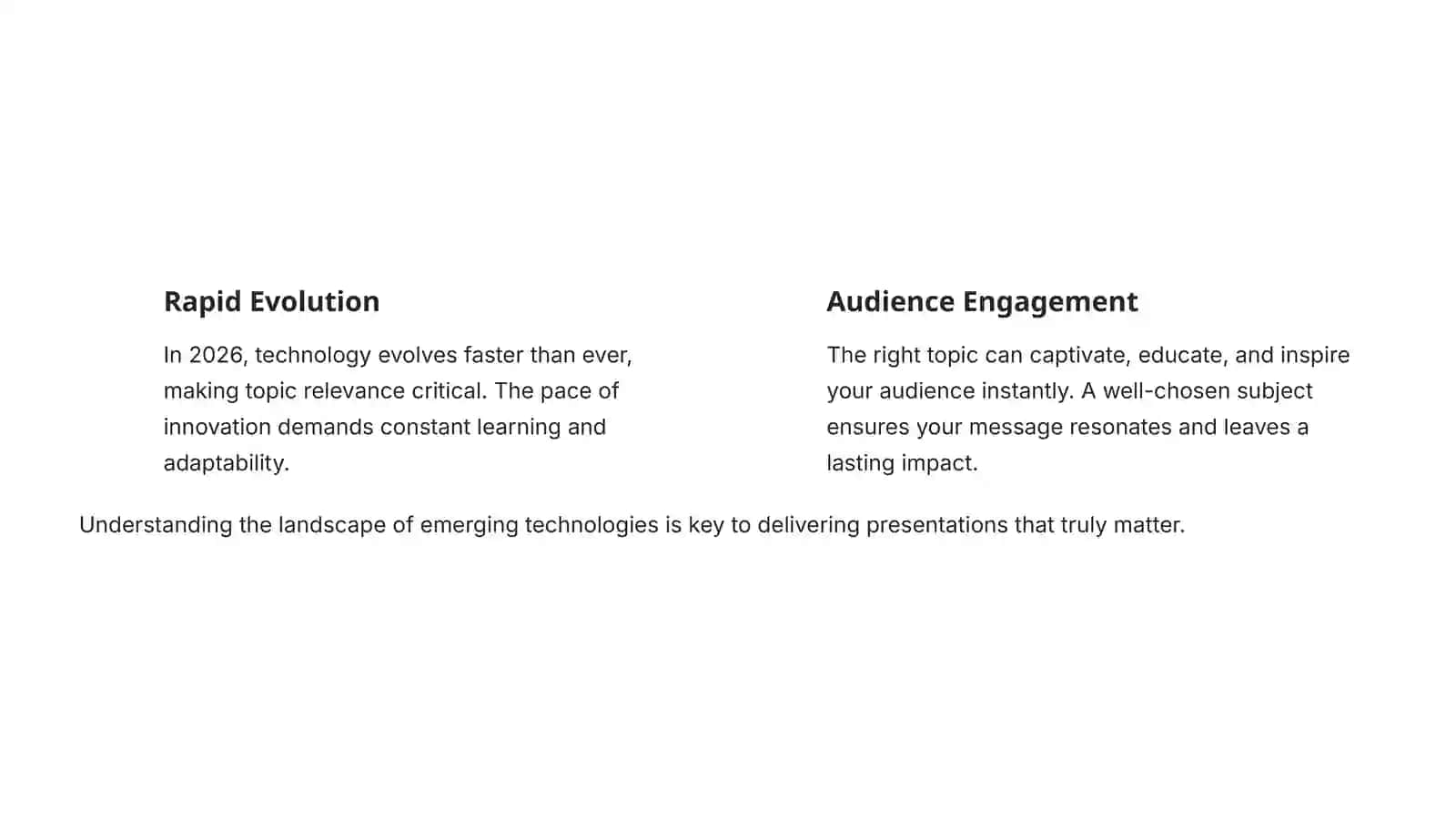 Unlocking the Future: Top Technical Presentation Topics for 2026 2