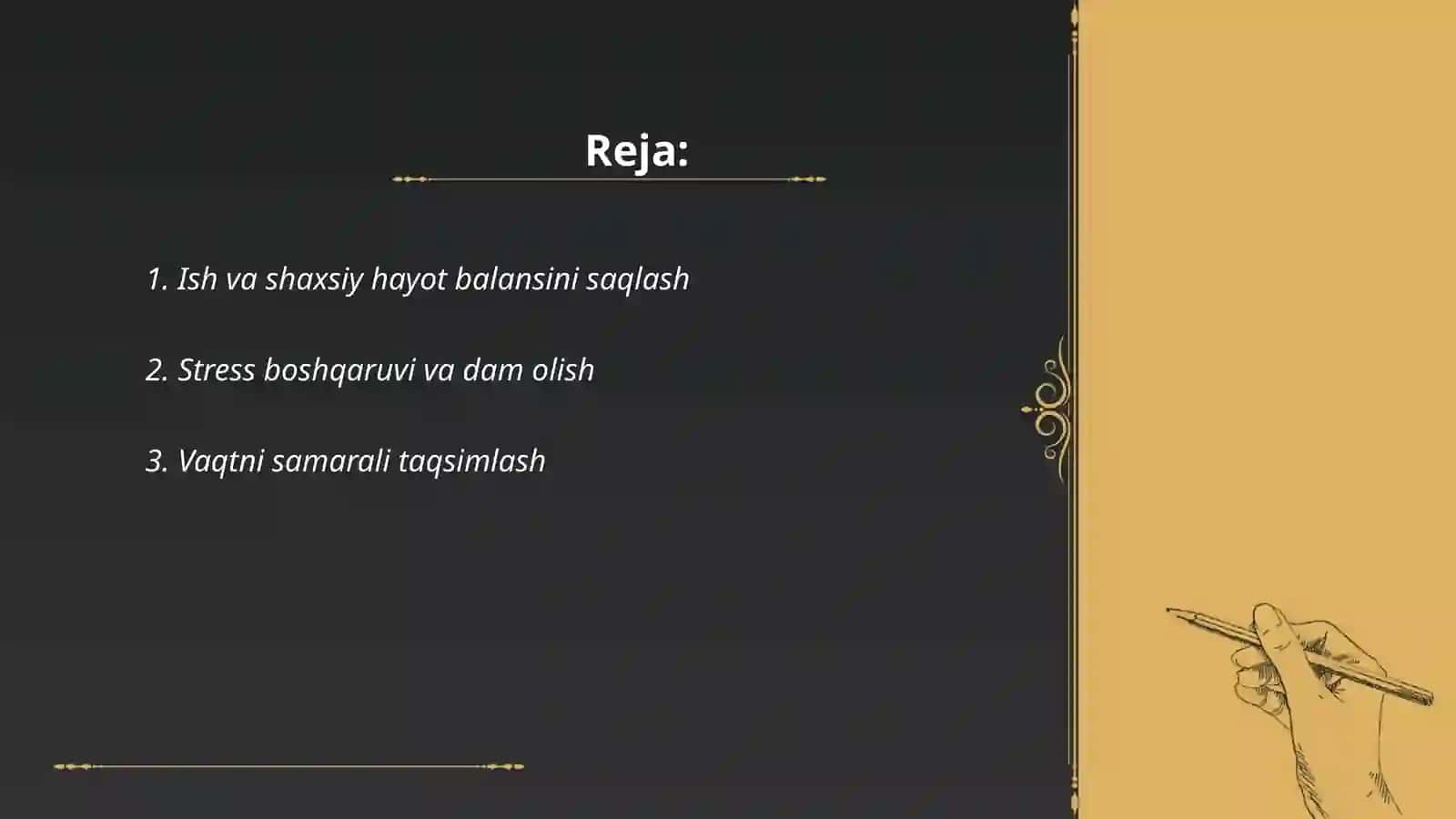 Ish va hayot muvozanati 2