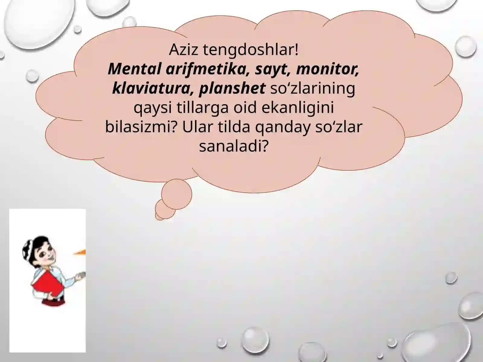 5-sinf. Yangi paydo bo'lgan so'zlar tahlili 2