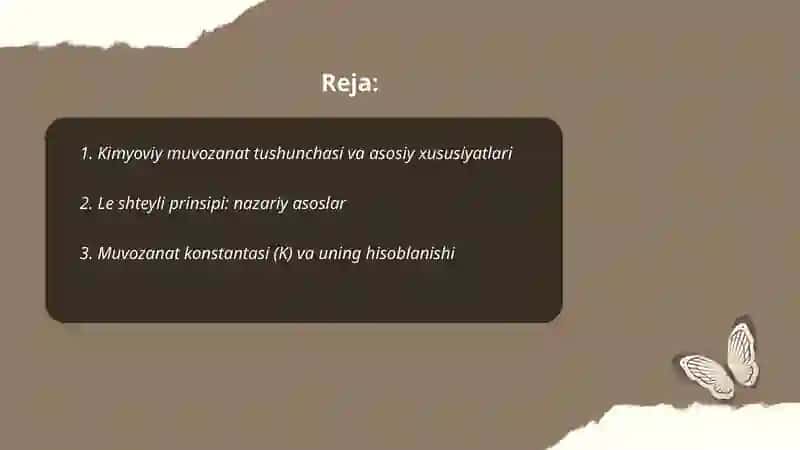 Kimyoviy muvozanat.Le shteyli prinsipi 2