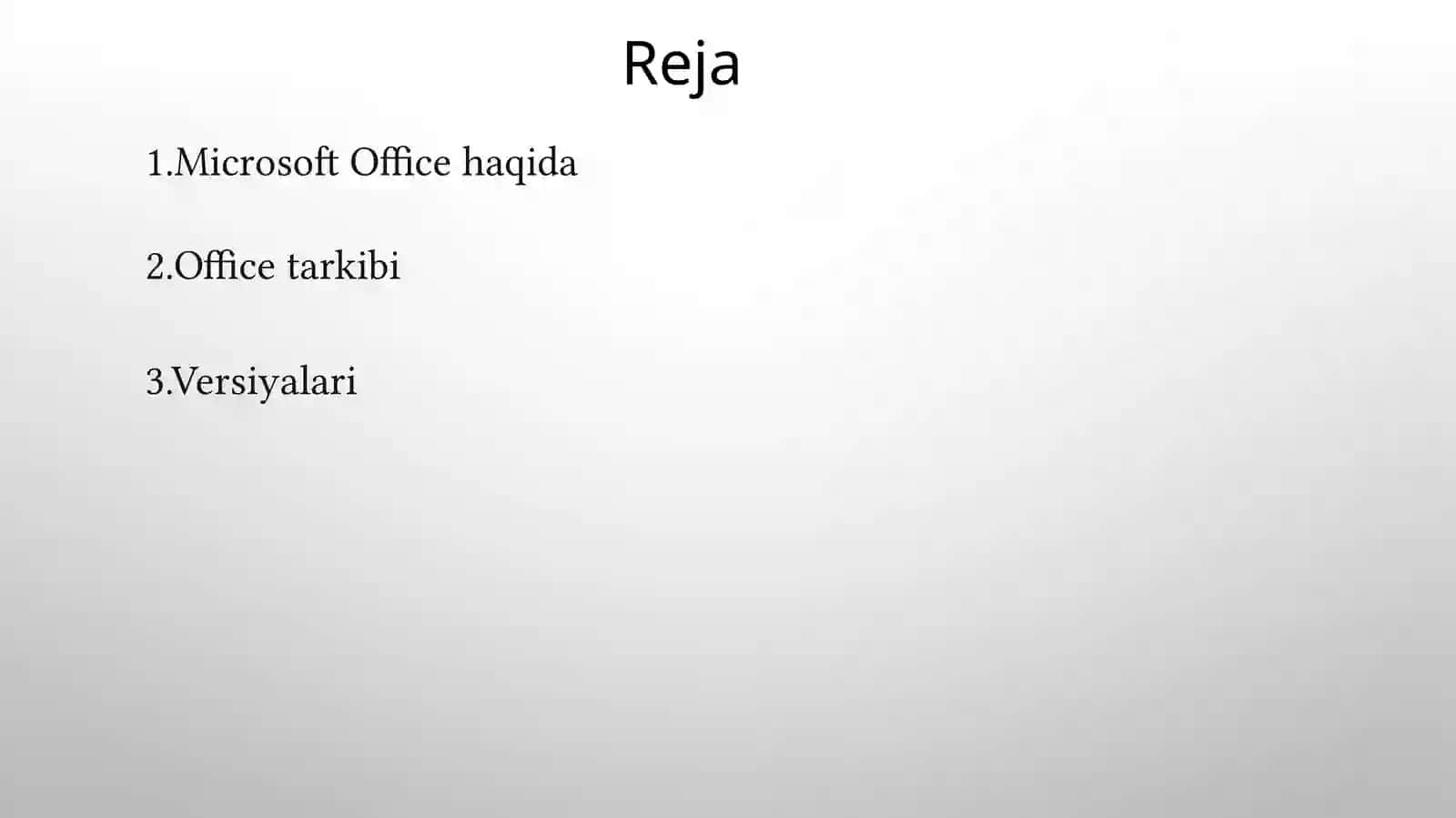 Microsoft Officedasturlarihaqidama’lumot 2