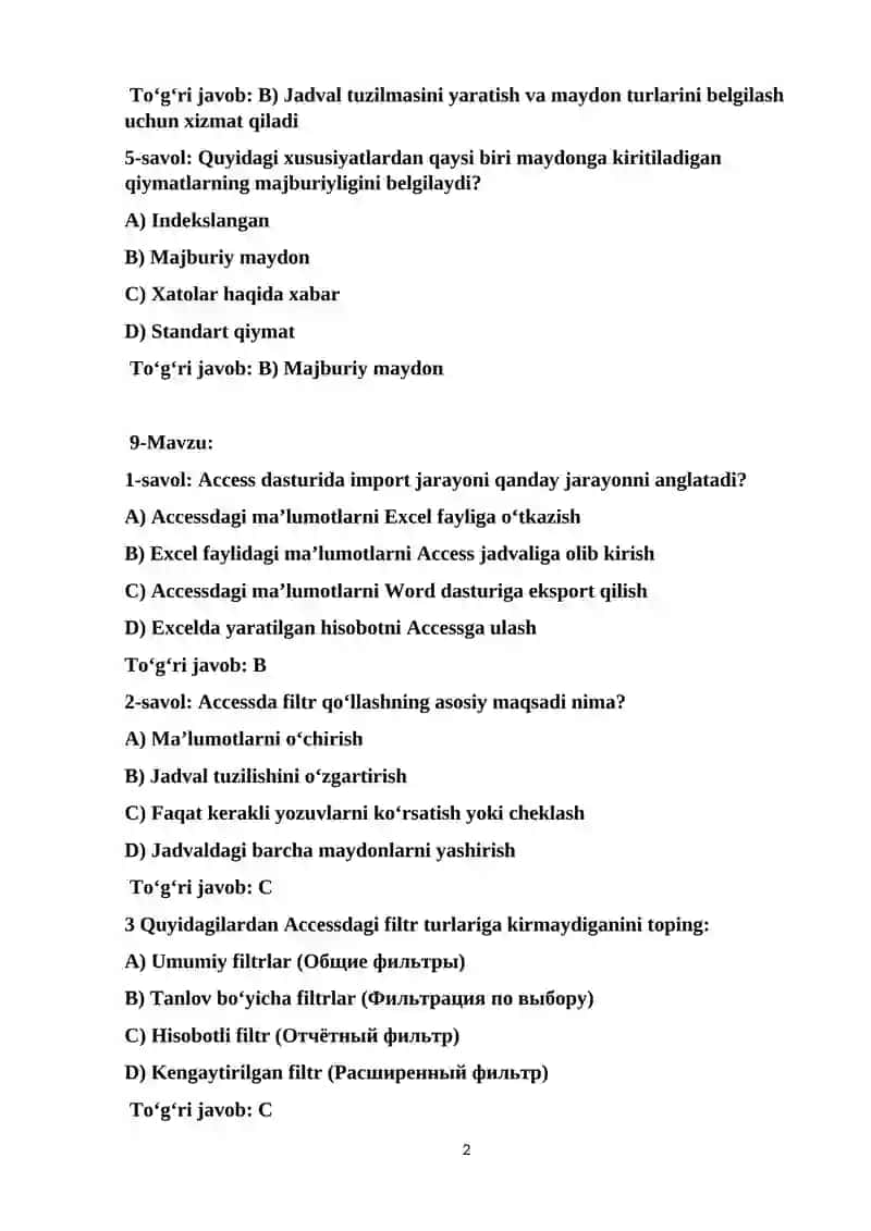 Microsoft Access 2