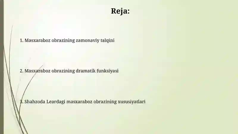 Shekspirning Qirol lir asarida masxara obrazi 2