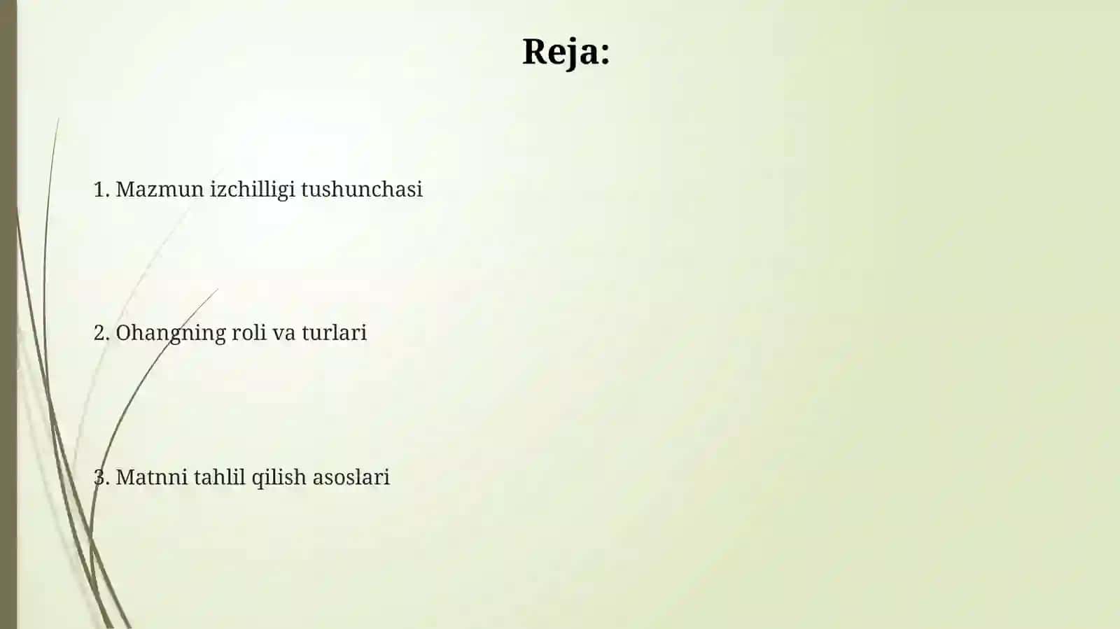 Monologik matnda mazmun izchilligi va ohang 2