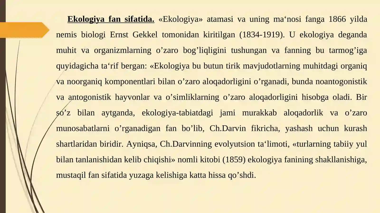 EKOLOGIYA FAN SIFATIDA 2