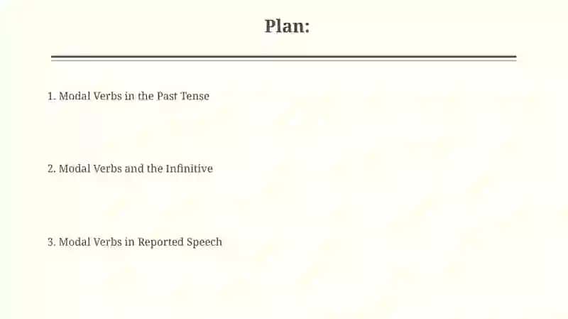 Modal Verbs in the Past Tense 2