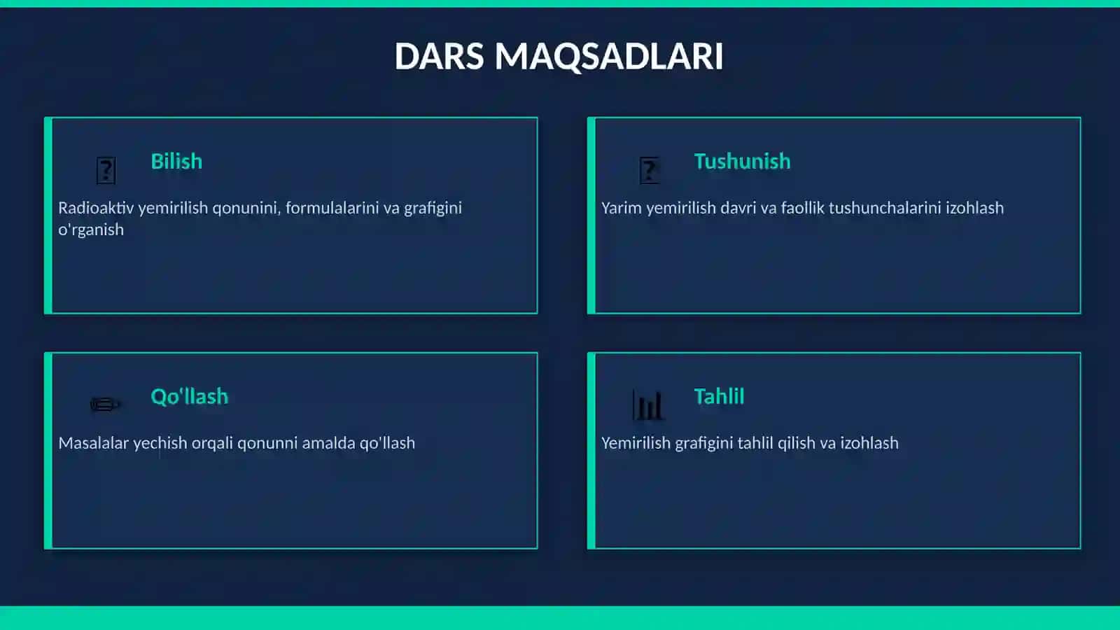 RADIOAKTIV YEMIRILISH QONUNI 2