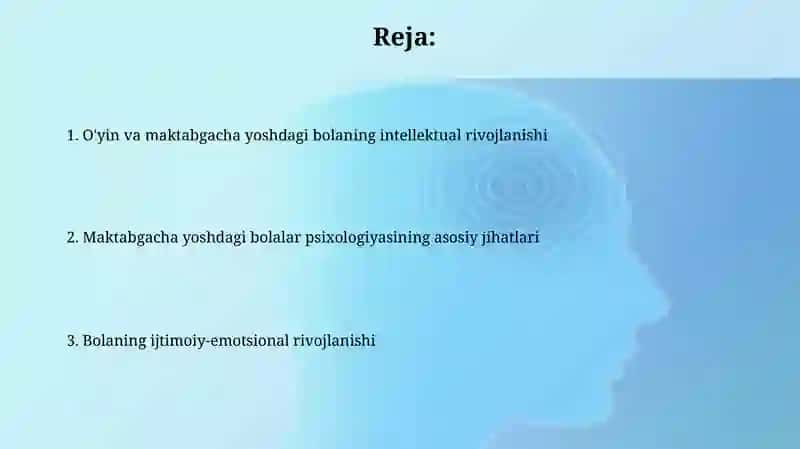 Maktabgacha yoshdagi bolalar psixologiyasi 2