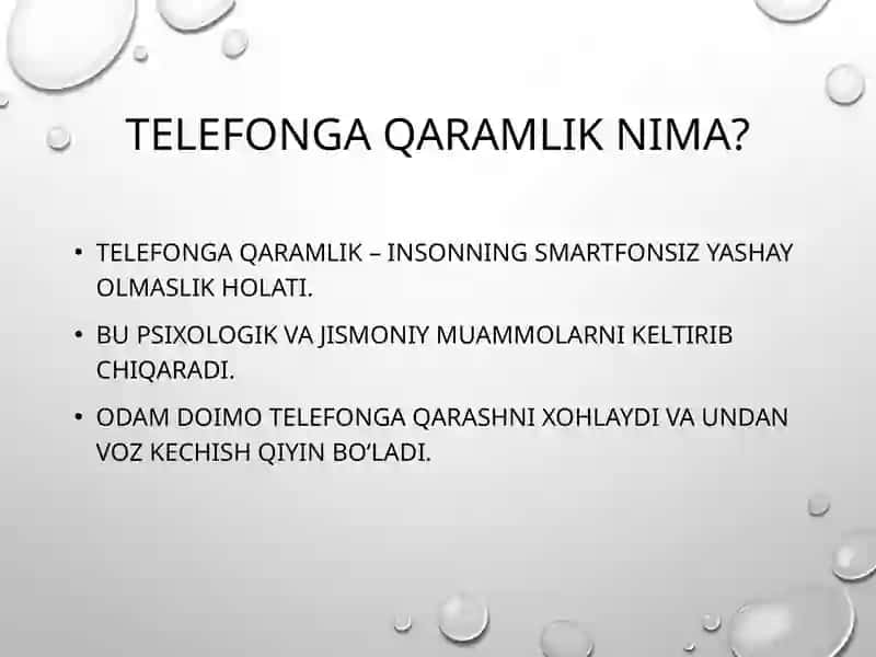 TELEFON QARAMLIGI VA UNING SALBIY TA'SIRLARI 2
