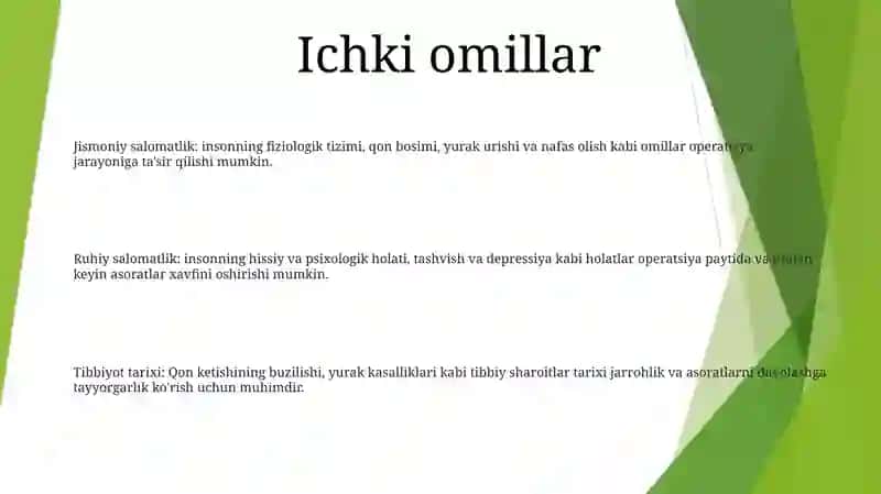 Operatsiyaga Xqvf Tugdiradigan Omillar 2