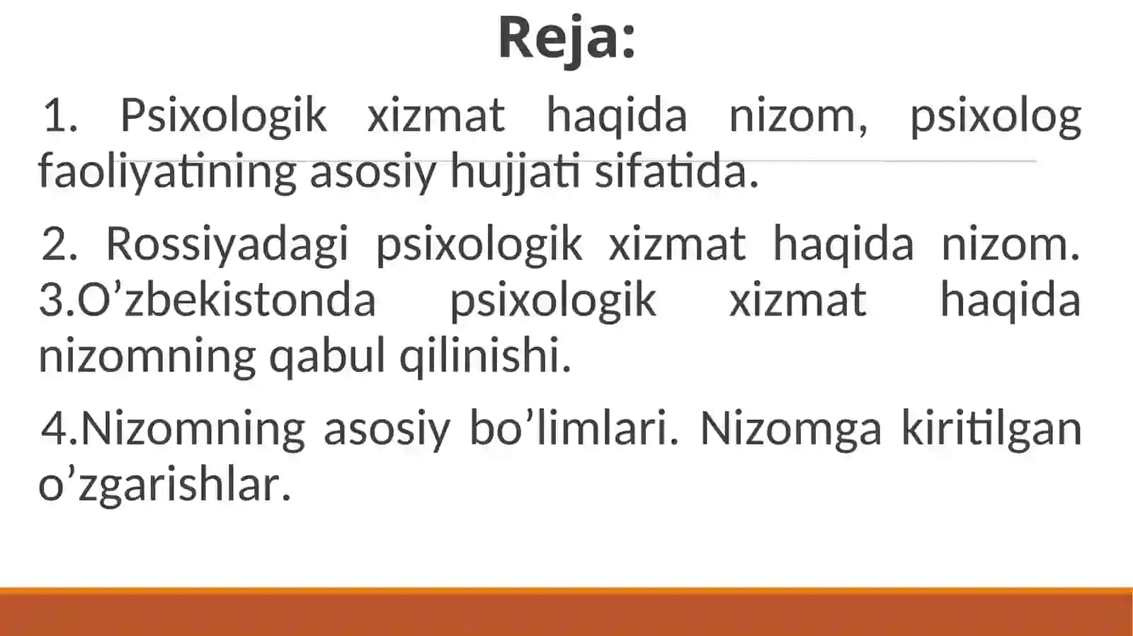 Psixologik xizmat haqida Nizom 2