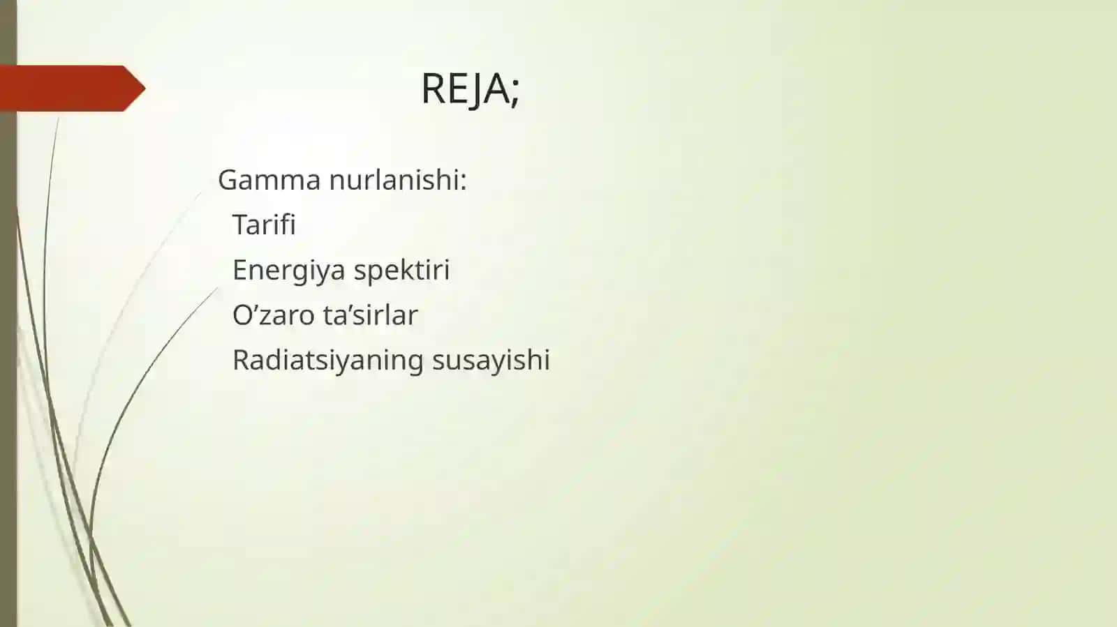 Gamma nurlanishi | Fizika prezentatsiya PPT 2