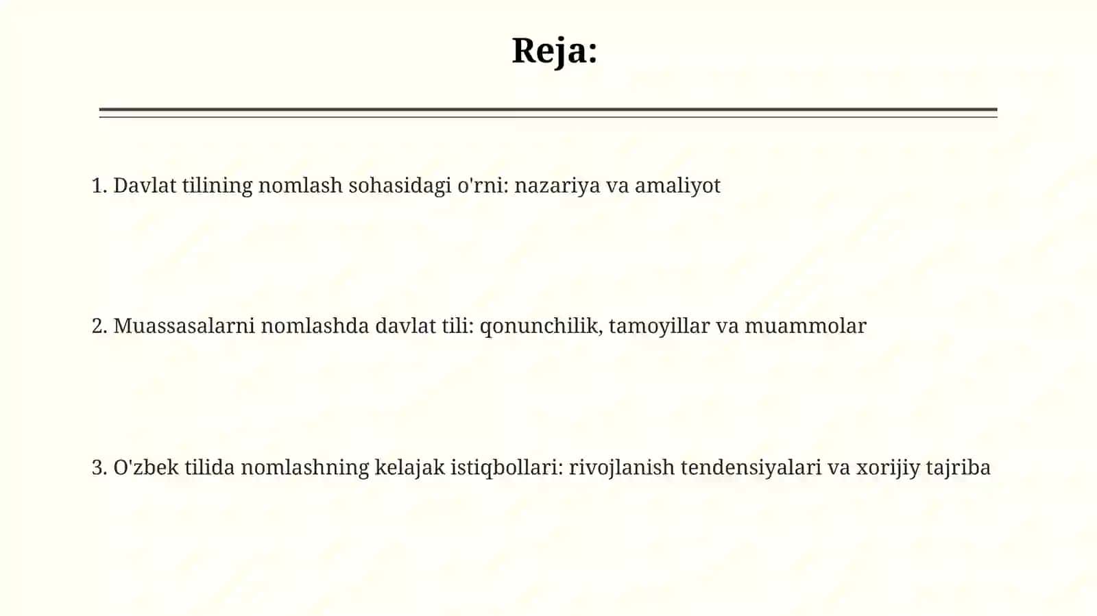 Muassasalarning nomlanishida davlat tilining oʻrni 2