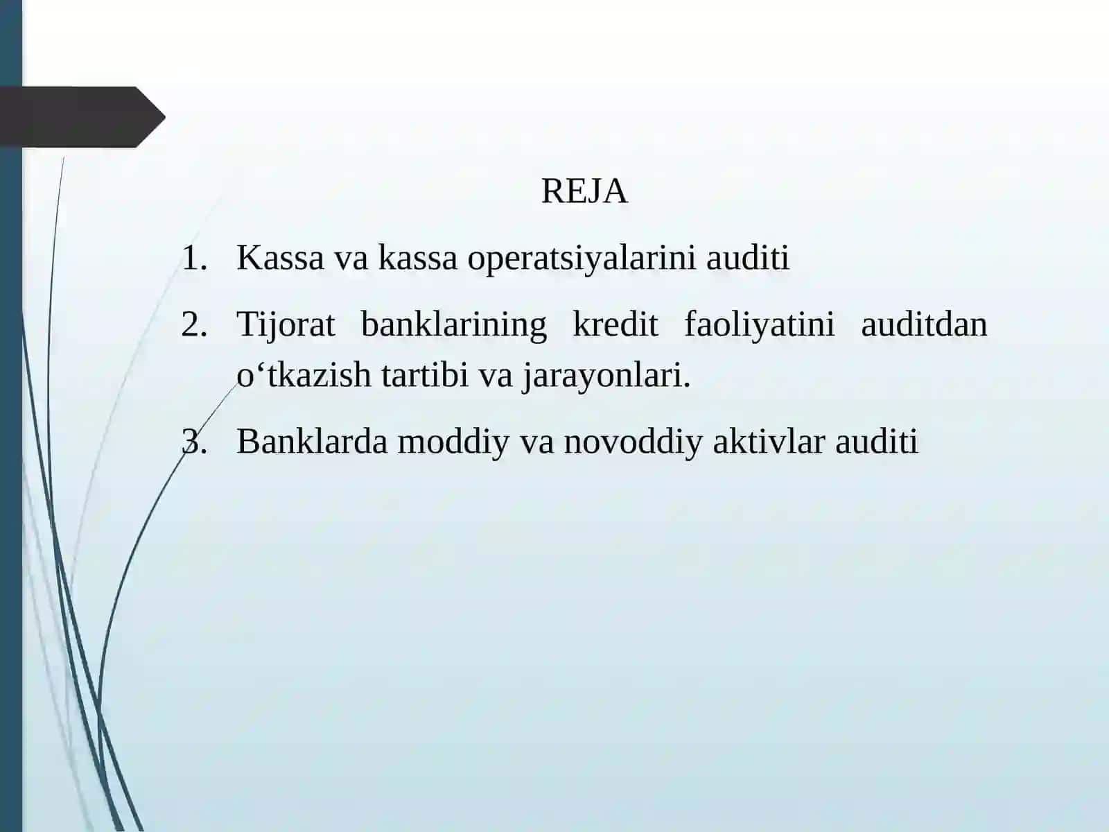 Kassa operatsiyalari auditi 2