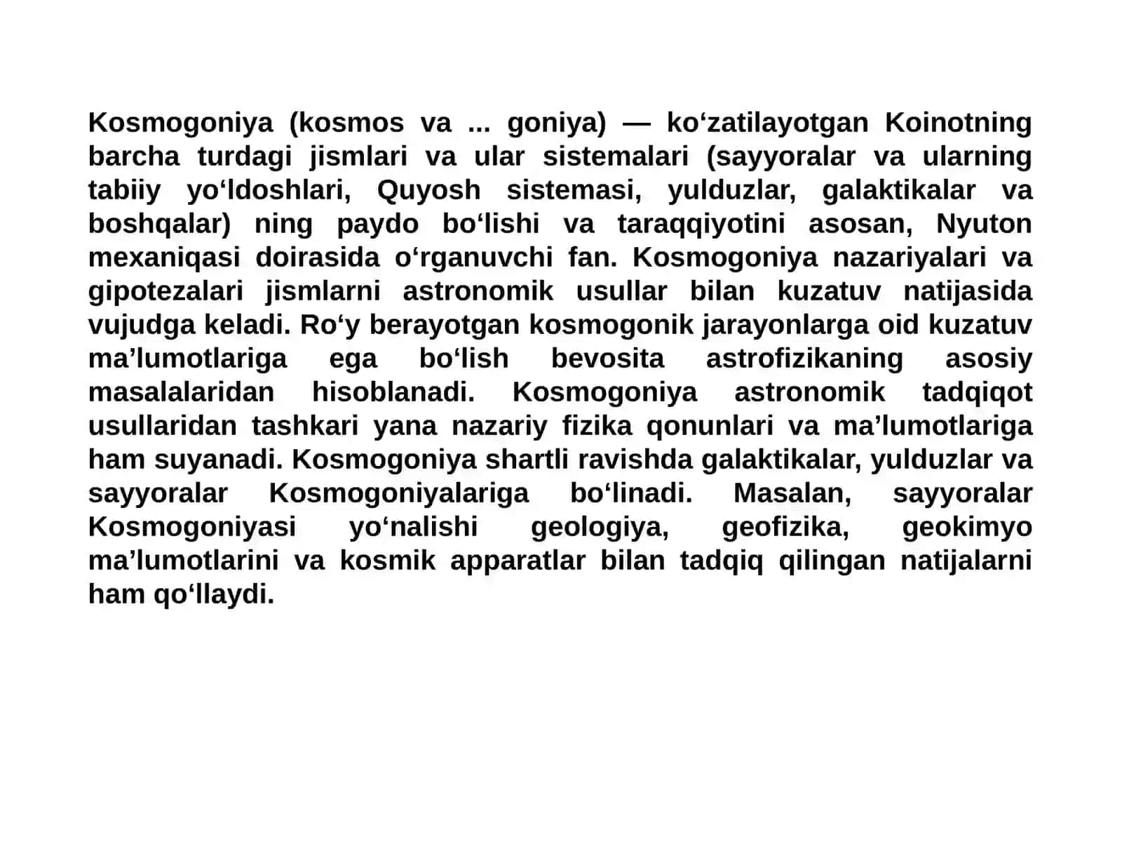 KOSMOGONIYAVA KOSMOLOGIYA 2