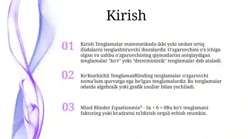 KoʻRsatkichli Tenglamalar 2