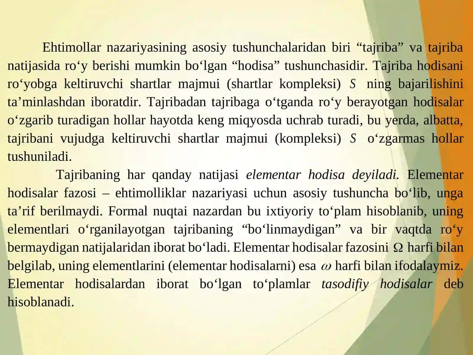 ELEMENTAR HODISALAR FAZOSI 2