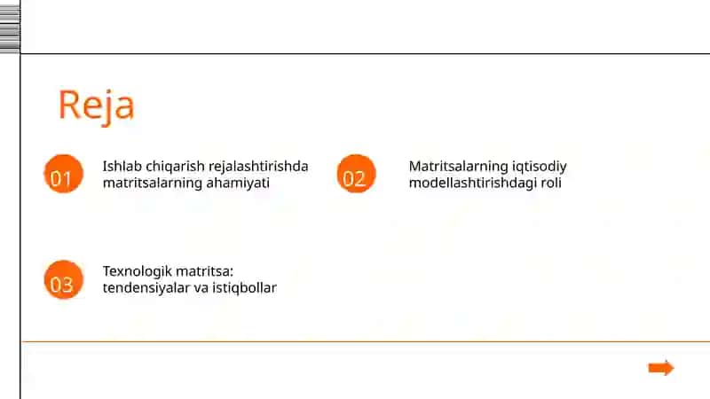 Texnologik matritsa 2