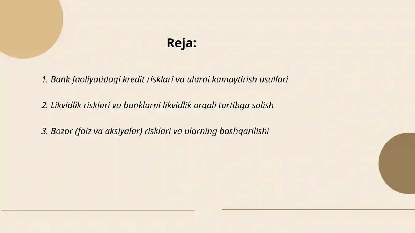 Bank faoliyatidagi potensial tahdidlar 2