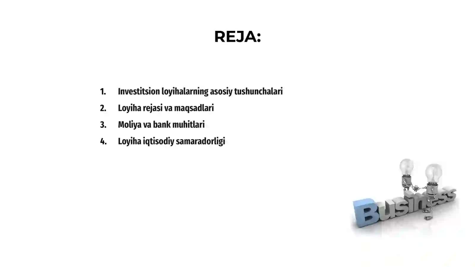 Investitsion loyihalar mexanizmlari 2