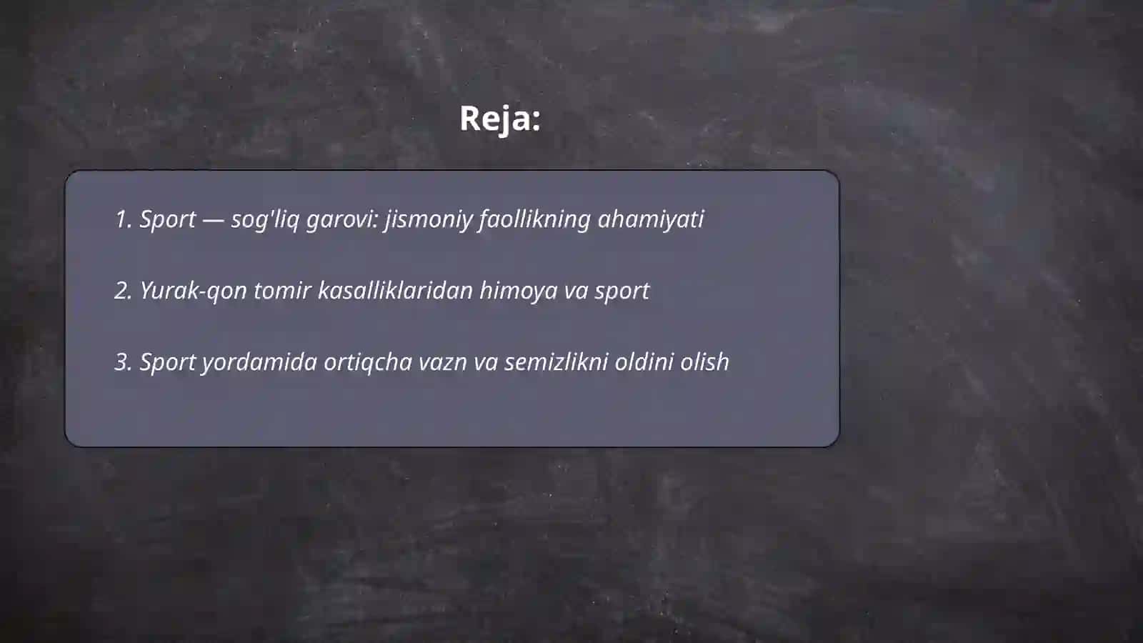 Sport — sog'liq garovi 2