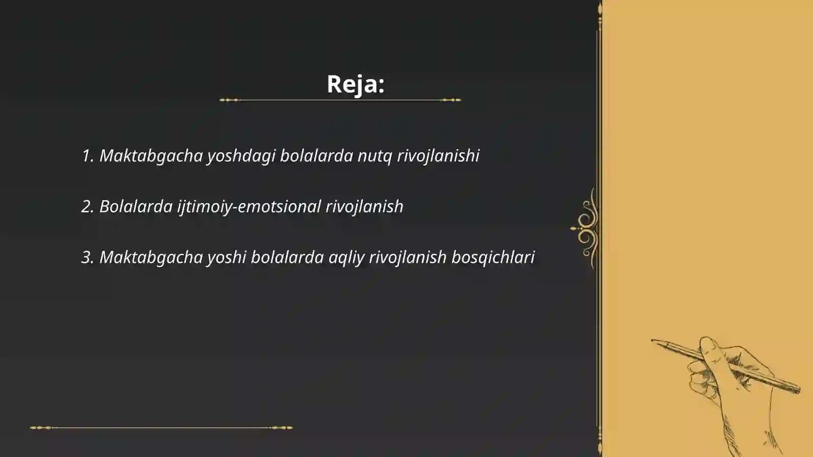 Maktabgacha yosh davrida psixik rivojlanish 2