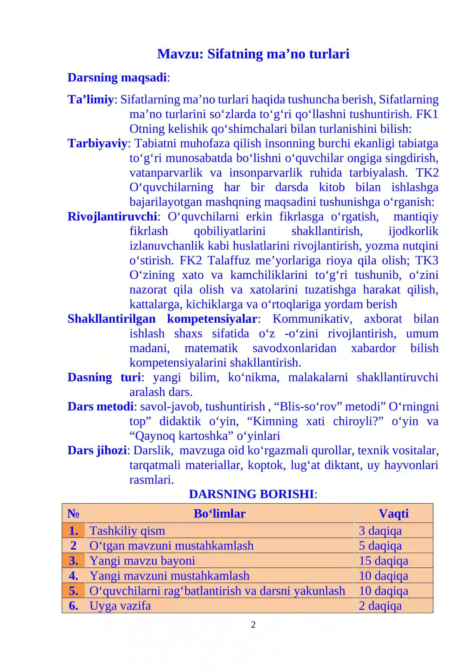 Sifatning maʼno turlari 2