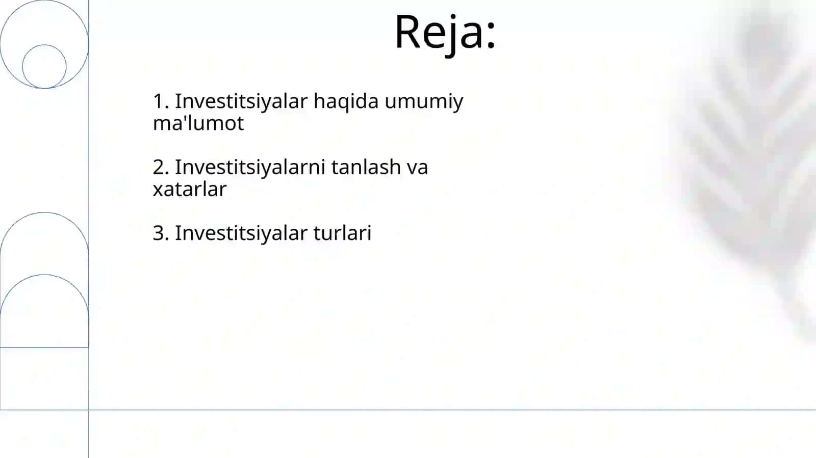 Investitsiya va ularning turlari 2