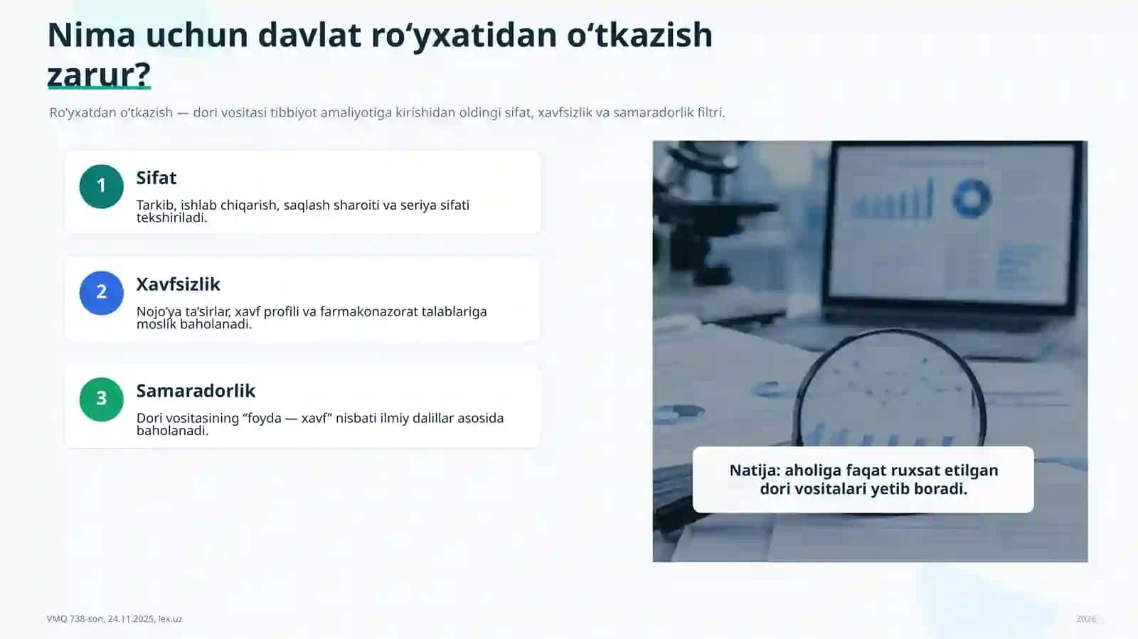 O‘ZBEKISTON RESPUBLIKASIDA DORI VOSITALARINI DAVLAT RO‘YXATIDAN O‘TKAZISH TARTIBI 2