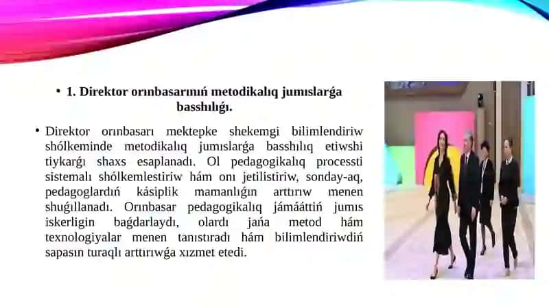 Direktororın Metodikalıq Jumıslarǵa Bassis 2