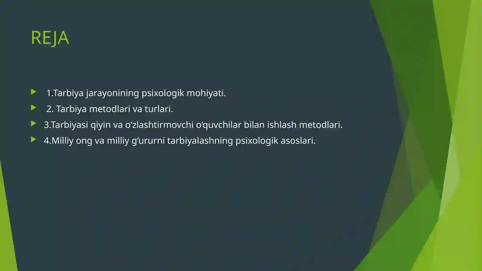 TARBIYAVIY TA’SIRNING PSIXOLOGIK ASOSLARI 2